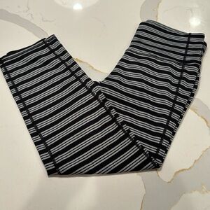 Athleta Gray and black striped legging - size Small - like new!